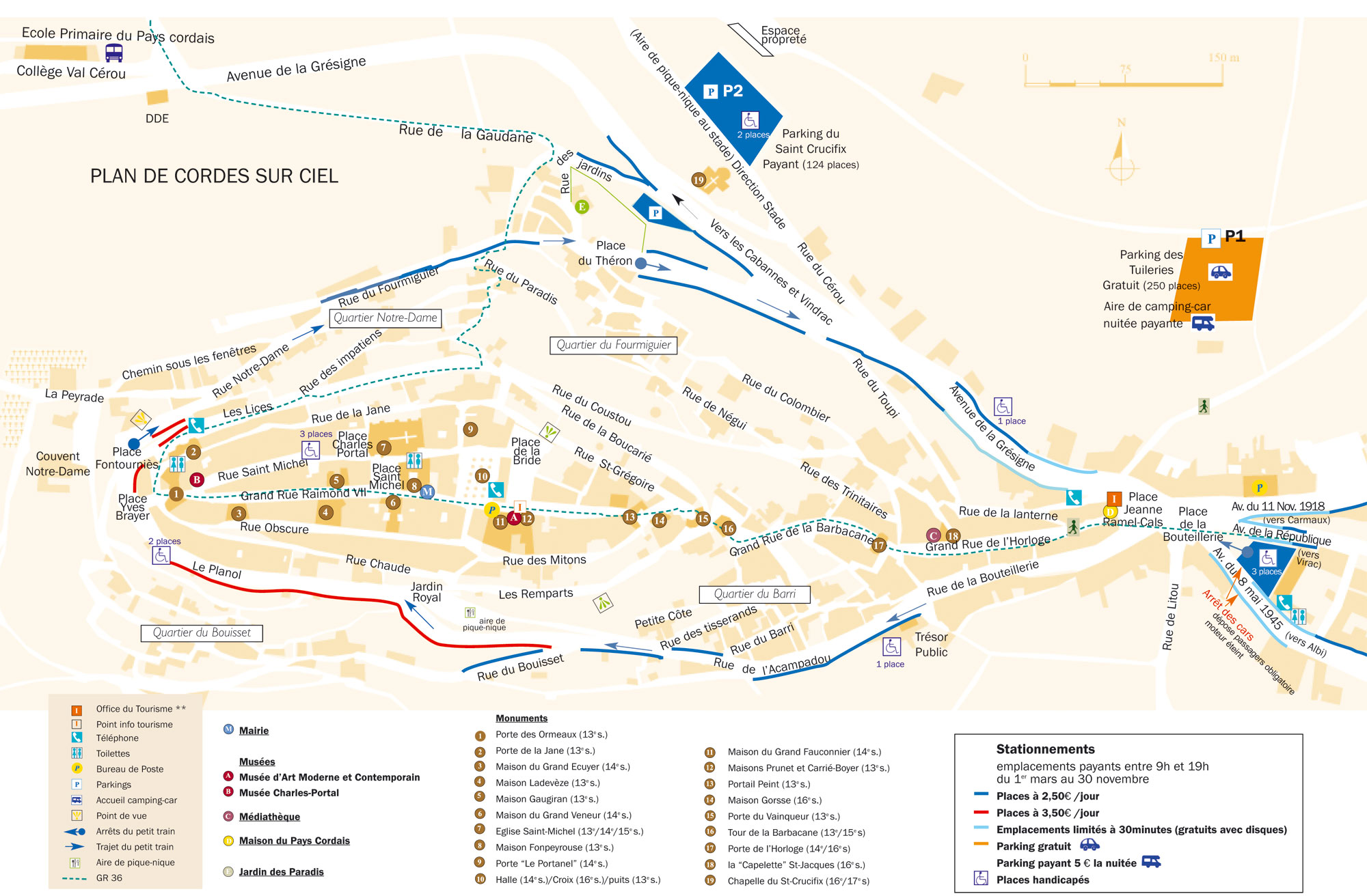 Plan De La Ville De Cordes Sur Ciel Plan De La Ville De Cordes Sur Ciel